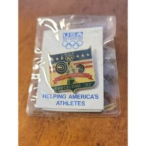 1992 Barcelona Spain Summer Olympic Games Weightlifting Team USA Pin New